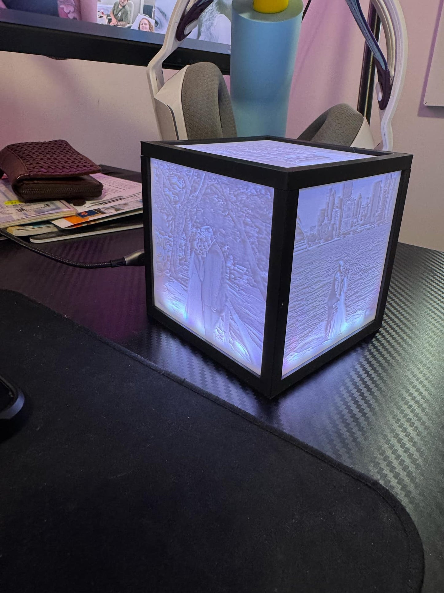 Personalised Lithophane LED Box Panel Light - 3D Printed Custom Photo Box