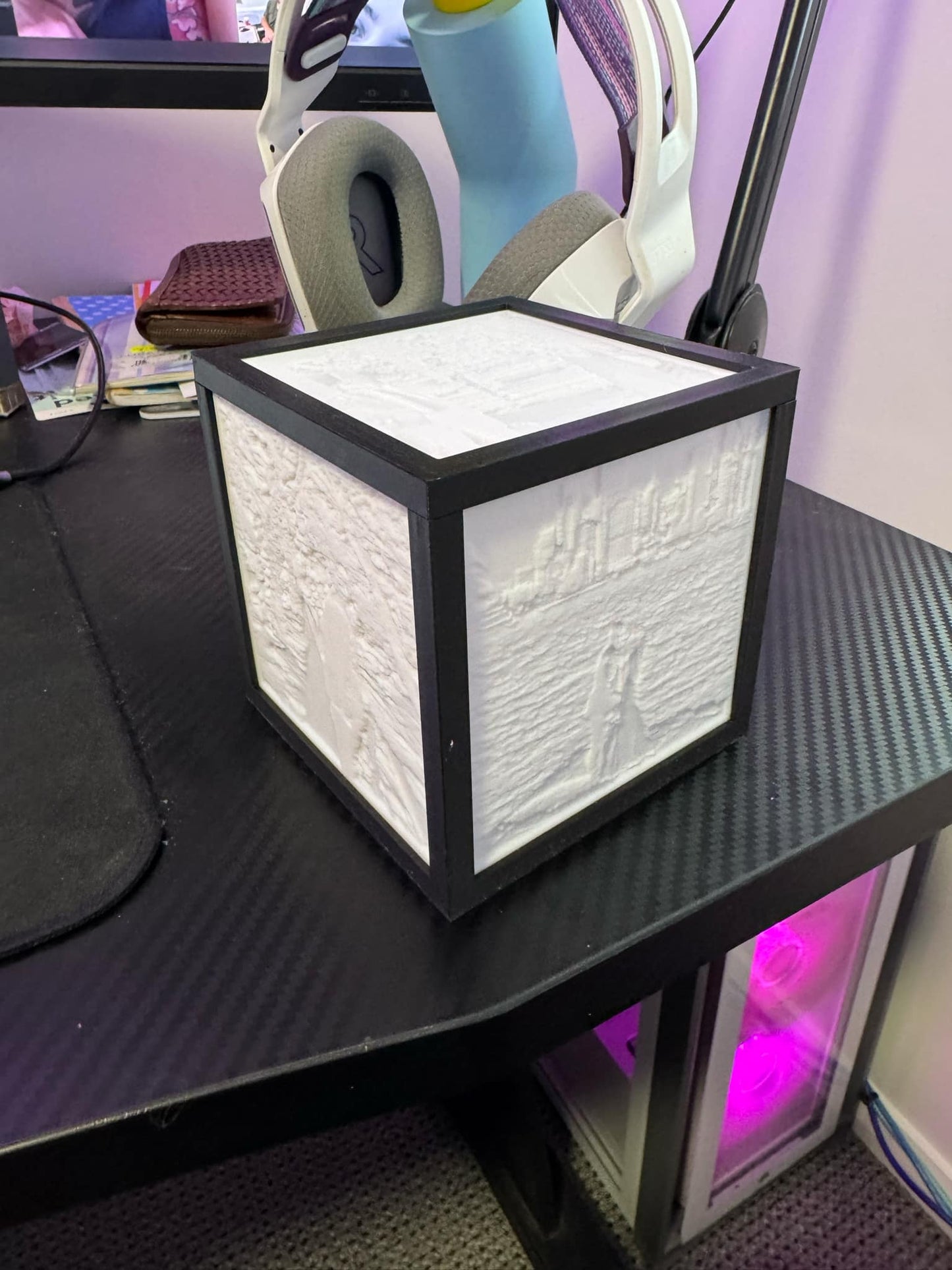 Personalised Lithophane LED Box Panel Light - 3D Printed Custom Photo Box