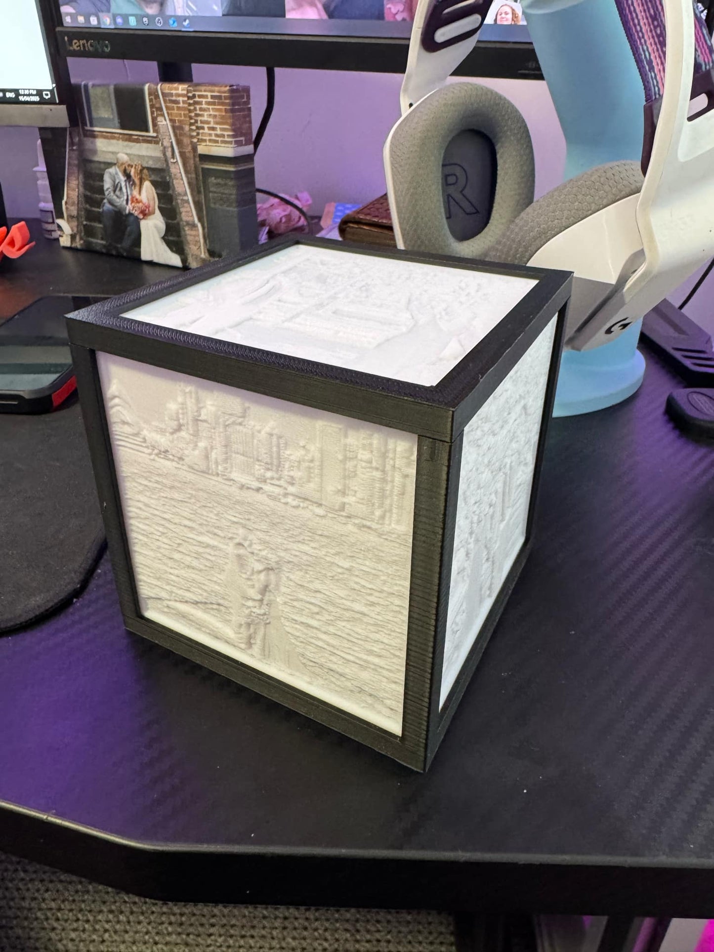 Personalised Lithophane LED Box Panel Light - 3D Printed Custom Photo Box